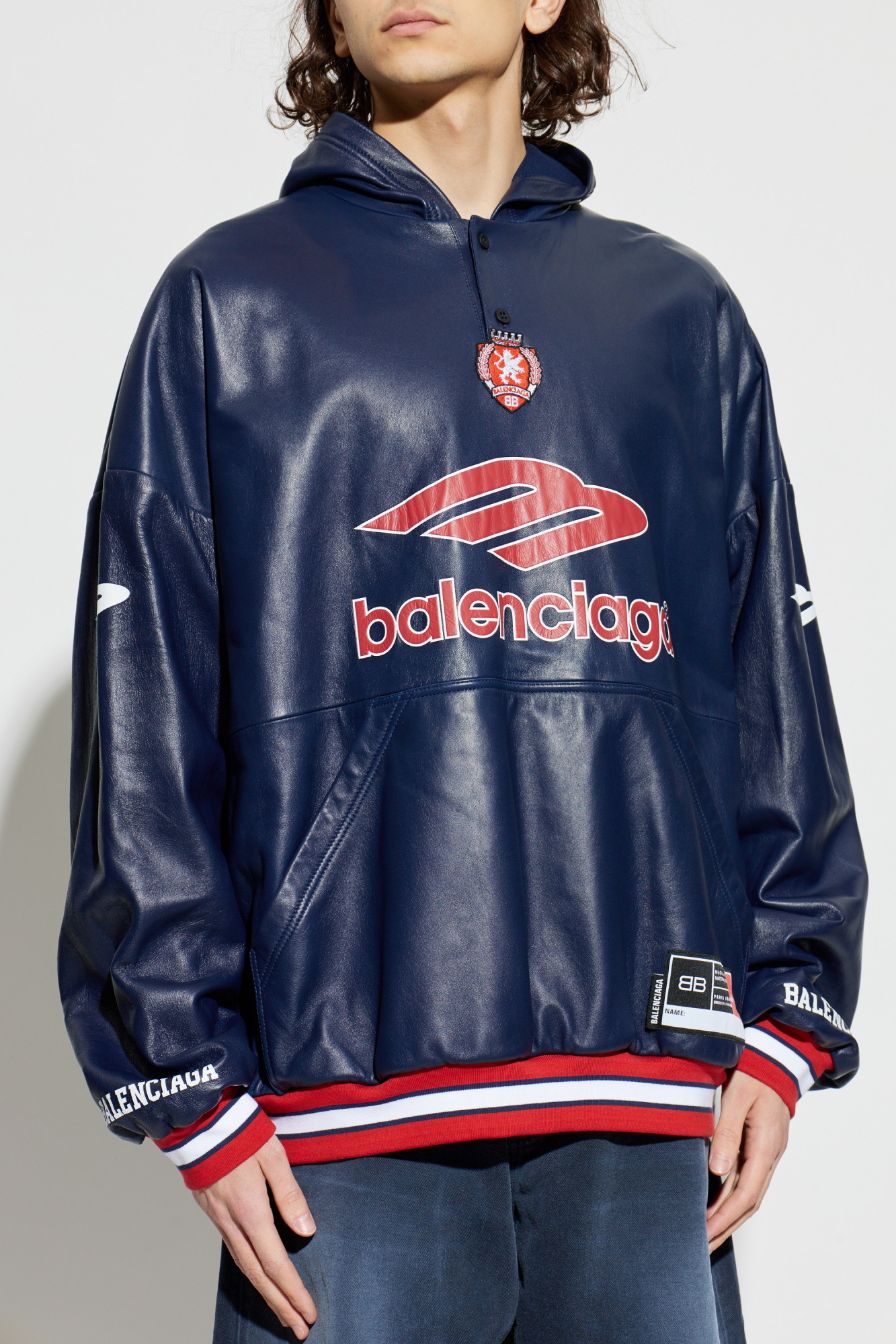 Balenciaga Leather hoodie | Men's | Vitkac